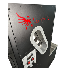 Coffee Crafters: Valenta 12 Fluid Bed Coffee Roaster Left Side Tower Profile. www.yourespressomachines.com