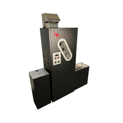 Coffee Crafters: Valenta 12 Fluid Bed Coffee Roaster side top profile. www.yourespressomachines.com