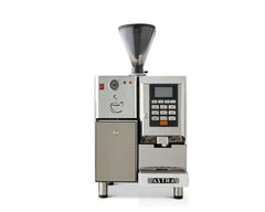 Astra: Super Automatic Espresso Machine, One Step Double Hopper with Refrigerator 110V SM-111-1- white www.yourespressomachines.com