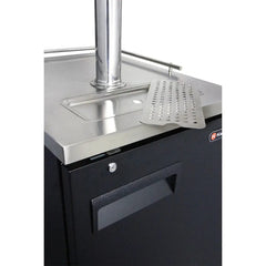 Kegco: 24" Wide Cold Brew Coffee Single Tap Black Commercial Kegerator