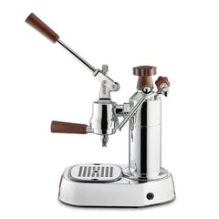 La Pavoni Europiccola - Chrome With Wood EPW-8 - www.yourespressomachines.com