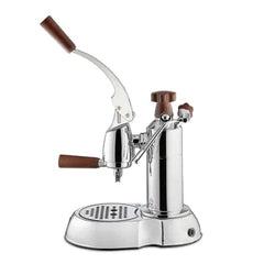 La Pavoni "Stradivari" Europiccola 8 CUP - Chrome With Wood ESW-8 - www.yourespressomachines.com