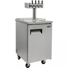 Kegco 24" Wide Cold Brew Coffee Four Tap Stainless Steel Commercial Kegerator