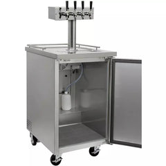 Kegco 24" Wide Cold Brew Coffee Four Tap Stainless Steel Commercial Kegerator