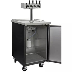 Kegco 24" Wide Cold Brew Coffee Four Tap Black Commercial Kegerator
