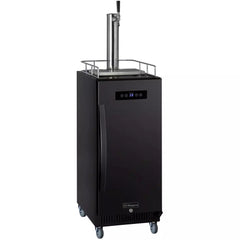 Kegco 15" Wide Cold Brew Coffee Single Tap Black Commercial Kegerator