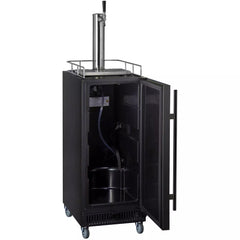 Kegco 15" Wide Cold Brew Coffee Single Tap Black Commercial Kegerator