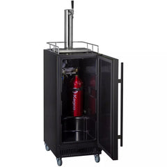 Kegco 15" Wide Cold Brew Coffee Single Tap Black Commercial Kegerator