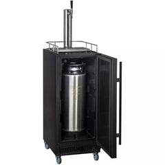 Kegco 15" Wide Cold Brew Coffee Single Tap Black Commercial Kegerator