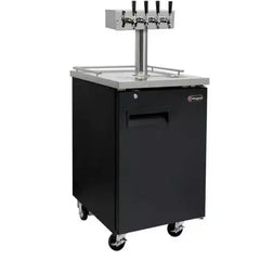 Kegco 24" Wide Cold Brew Coffee Four Tap Black Commercial Kegerator