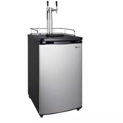 Kegco: 20" Wide Cold Brew Coffee Dual Tap Stainless Steel Kegerator
