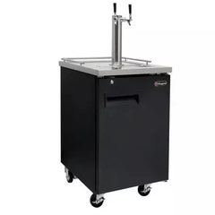 Kegco: 24" Wide Cold Brew Coffee Dual Tap Black Commercial Kegerator
